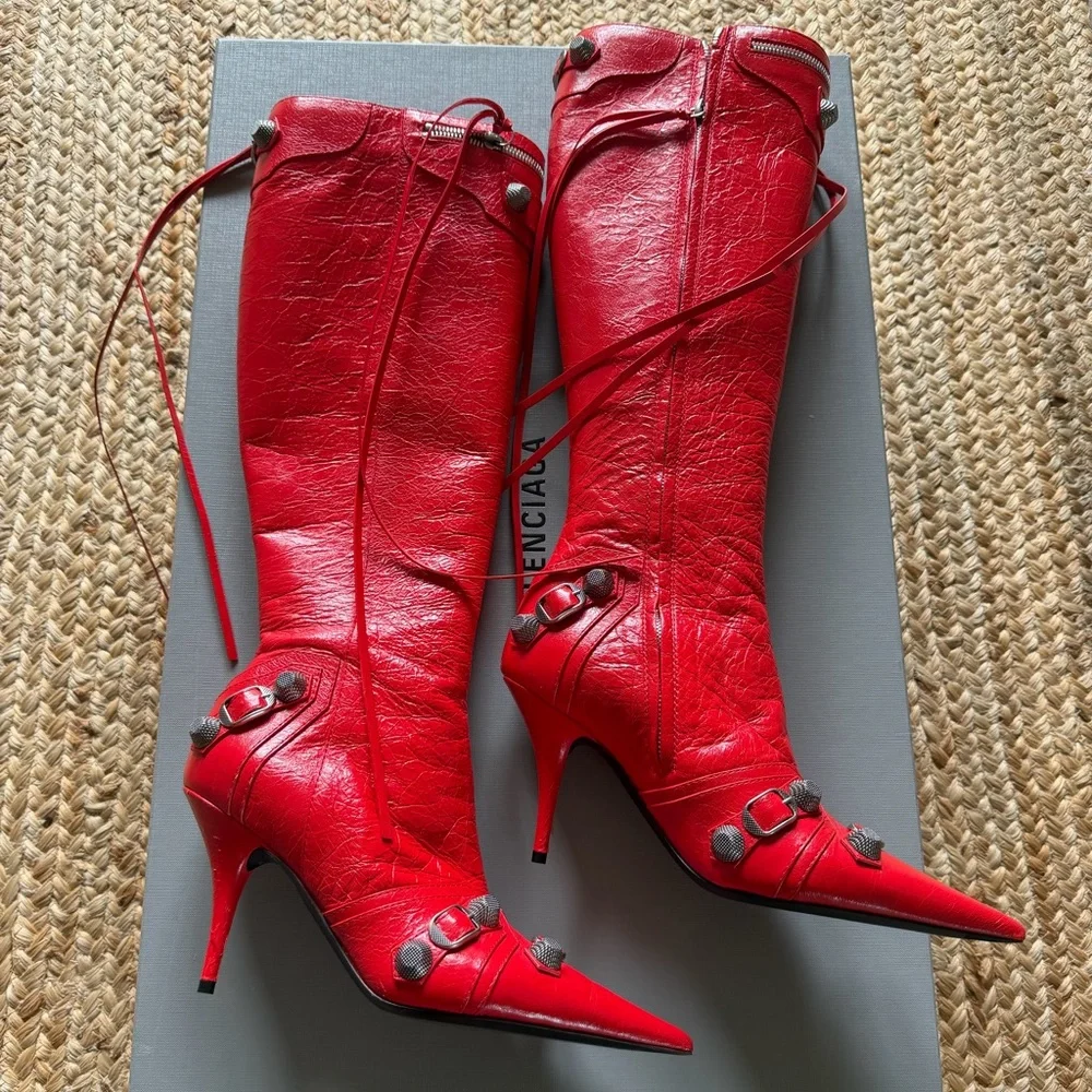 Balenciaga Red Boots - Picture 1 of 5